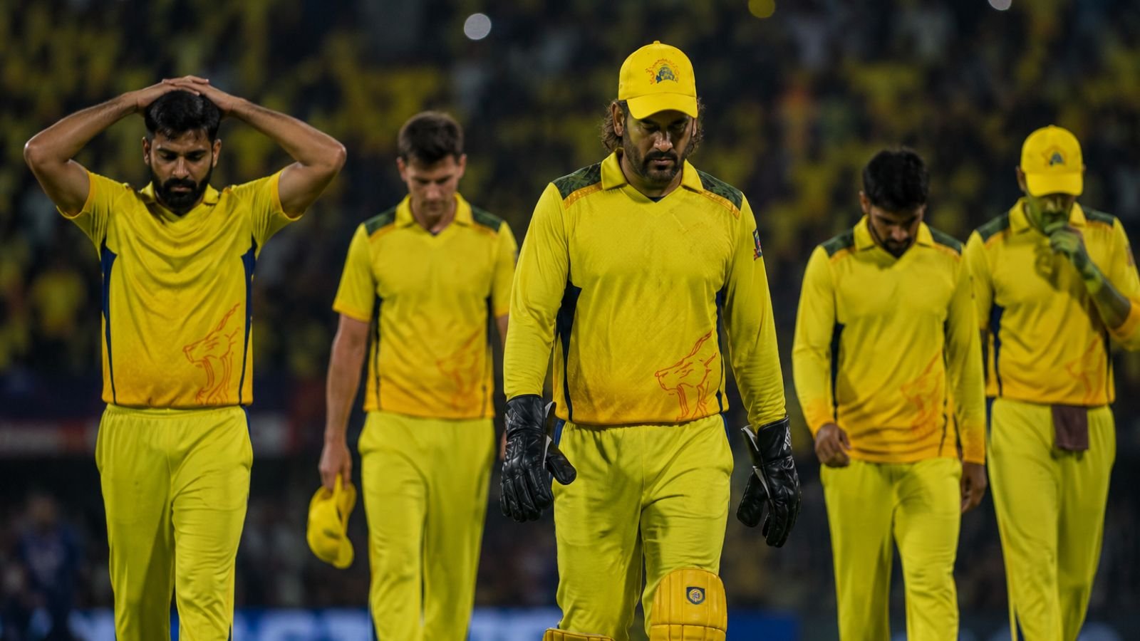 CSK players dejected after loss to GT in IPL 2026 playoffs