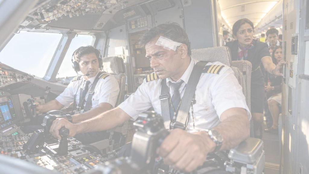 Pilots in cockpit during Flydubai FZ1073 crisis, passengers in distress